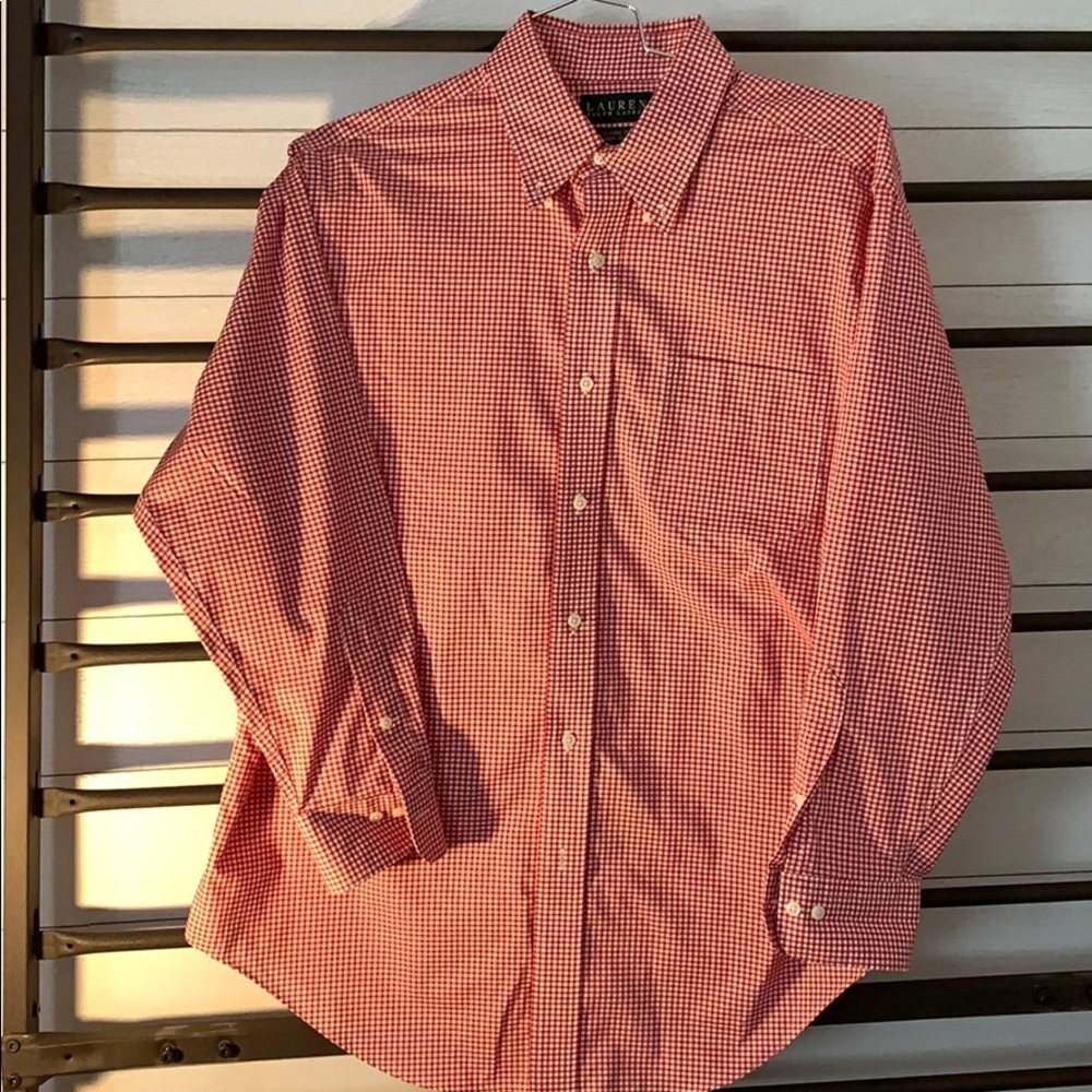 Ralph Lauren red and white gingham button down